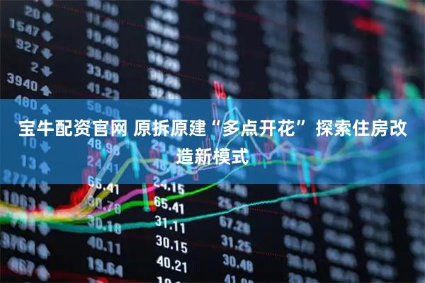宝牛配资官网 原拆原建“多点开花” 探索住房改造新模式